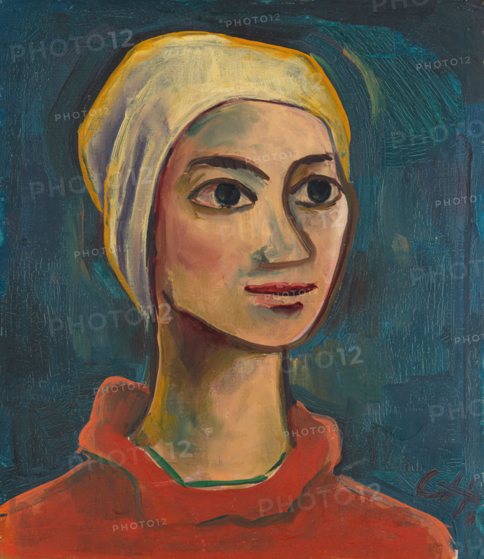 Karl Christian Ludwig Hofer, also Carl Hofer (born October 11, 1878, died April 3, 1955), German painter of Expressionism and Expressive Realism. Shown here is his work Portrait of a Girl (1920), a reproduction of the painting in its original condition, a work of art, and a historical artifact.
