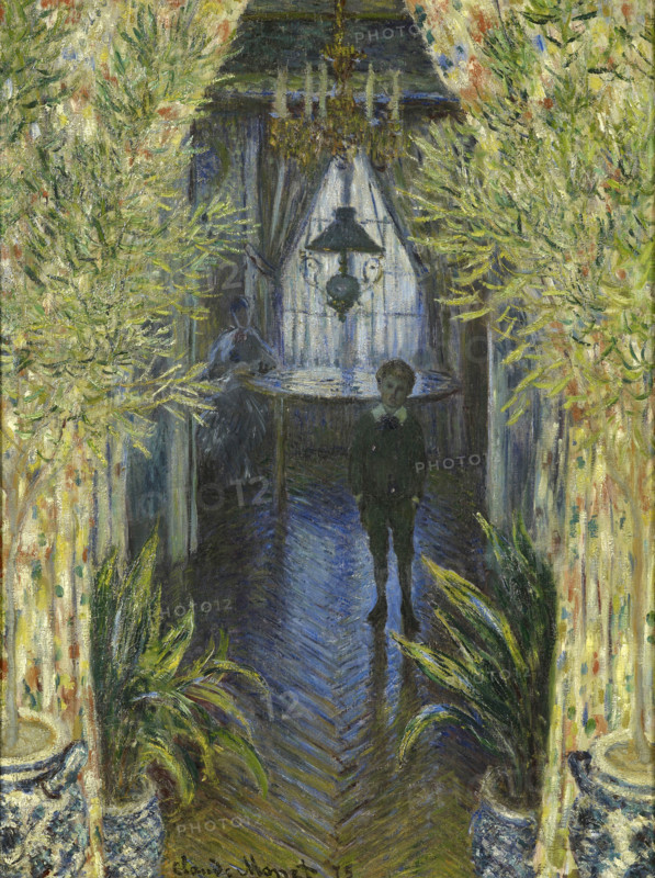 Claude Monet (born Oscar-Claude Monet on November 14, 1840, in Paris; died December 5, 1926) was a significant French painter, a member of the Impressionist movement. Shown here is his work, A Corner of the Apartment.