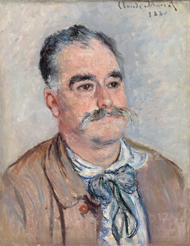 Claude Monet (born Oscar-Claude Monet on November 14, 1840, in Paris; died December 5, 1926) was a significant French painter, a member of the Impressionist movement. Shown here is his work, Mr. Coqueret, Father (1880).