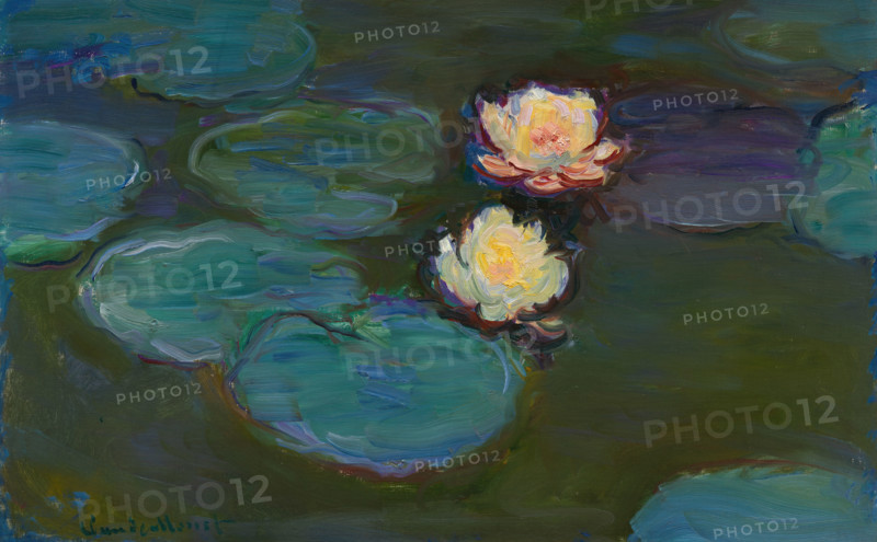 Claude Monet (born November 14, 1840, in Paris as Oscar-Claude Monet, died December 5, 1926), a significant French painter, associated with the Impressionist movement. Shown here is his work, Water Lilies (circa 1897-1898).