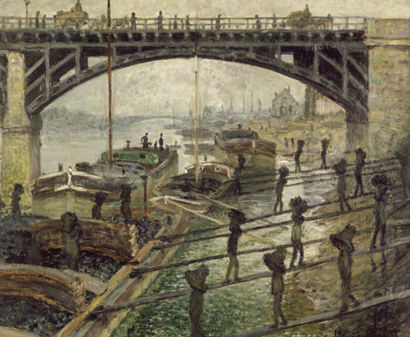 Claude Monet (born Oscar-Claude Monet on November 14, 1840, in Paris; died December 5, 1926) was a significant French painter, a member of the Impressionist movement. Shown here is his work, *The Coalmen* (circa 1875).