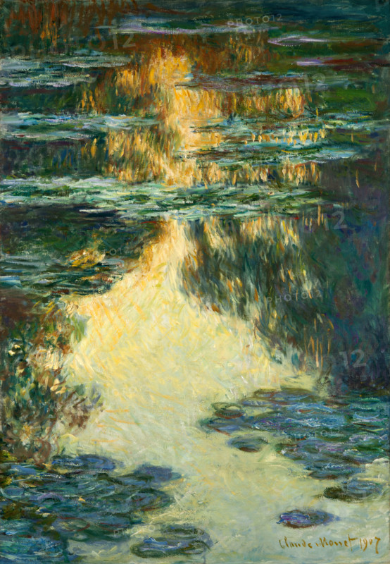 Claude Monet (born Oscar-Claude Monet on November 14, 1840, in Paris; died December 5, 1926) was a significant French painter, a member of the Impressionist movement. Shown here is his work, Water Lilies (1907).