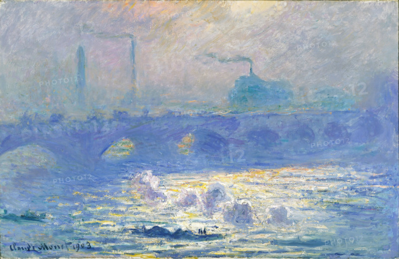 Claude Monet (born Oscar-Claude Monet on November 14, 1840, in Paris; died December 5, 1926) was a significant French painter, a member of the Impressionist movement. Shown here is his work, Waterloo Bridge (1903).