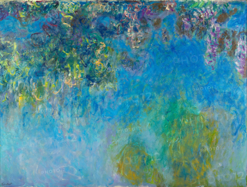 Claude Monet (born Oscar-Claude Monet on November 14, 1840, in Paris; died December 5, 1926) was a significant French painter, a member of the Impressionist movement. Shown here are his works: Wisteria (circa 1925) and Glyzinia (circa 1925).