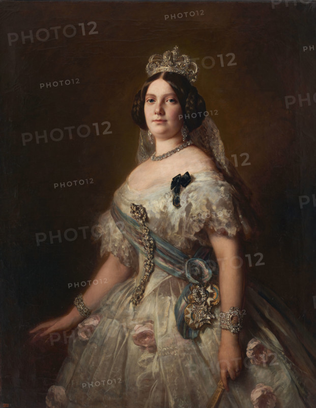 Franz Xaver Winterhalter (April 20, 1805 – July 8, 1873), a German painter, was among the most sought-after and famous portrait painters. His work, Isabella, Queen of Spain (1852), is shown here. This is a reproduction of the painting, a work of art, and a historical piece.