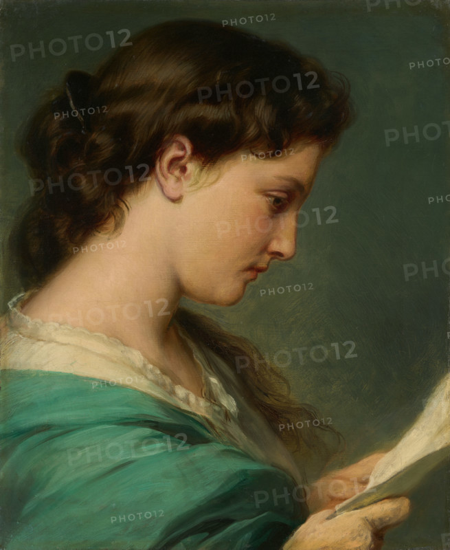Franz Xaver Winterhalter (April 20, 1805 – July 8, 1873), a German painter, was among the most sought-after and famous portrait painters. Here is his work: Woman Reading a Letter (1860), painting, reproduction of the painting, artwork, historical.