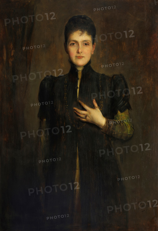 Painting, reproduction of the painting, artwork, historical, Franz Seraph Lenbach, since 1882 Ritter von Lenbach (born December 13, 1836 in Schrobenhausen, died May 6, 1904 in Munich), German painter, Munich painter prince, here his work: Marchesa di Montagliari (1889).