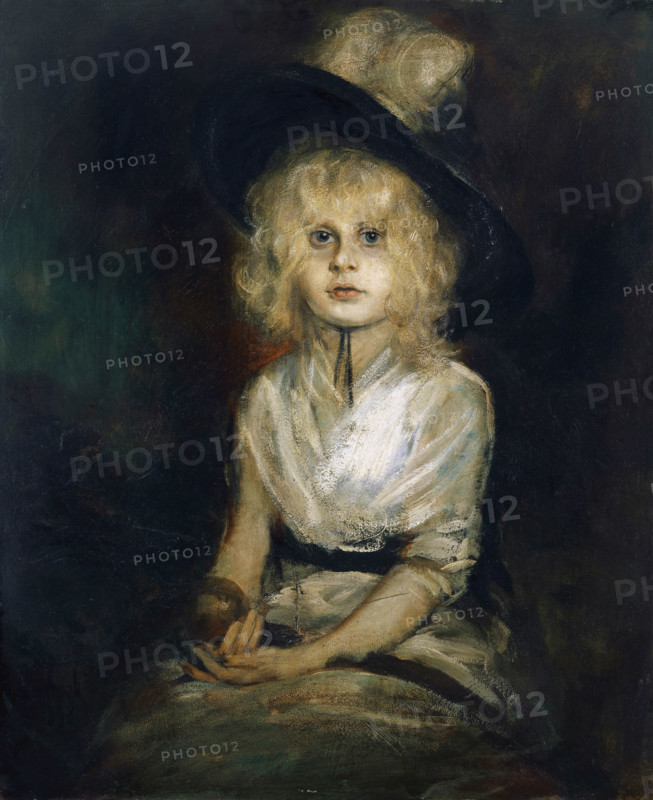 Painting, reproduction of the painting, artwork, historical, Franz Seraph Lenbach, since 1882 Ritter von Lenbach (born December 13, 1836 in Schrobenhausen, died May 6, 1904 in Munich), German painter, Munich painter prince, here his work: Portrait of Marion Lenbach (1898).
