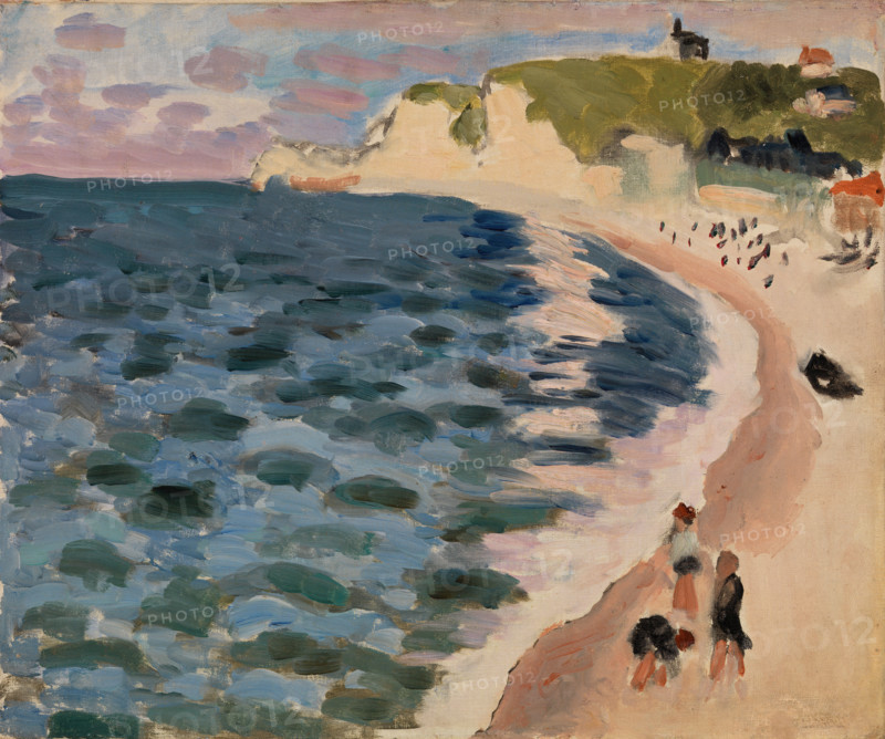Henri Matisse, Henri Emile Benoit Matisse (born December 31, 1869, died November 3, 1954 in Cimiez), French painter, graphic artist, draftsman, Classical Modernist. Here is his work: High Tide, Pleine mer (1920), Flood, painting, reproduction of the painting, artwork, historical.