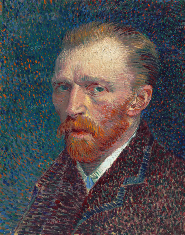 Self-Portrait (1887), painting by Vincent Willem van Gogh (born March 30, 1853 in Groot-Zundert, died July 29, 1890 in Auvers-sur-Oise), Dutch painter and draftsman, one of the founders of modern painting. Illustration, reproduction of a painting. Authentic, exact date of the original unknown, historical.