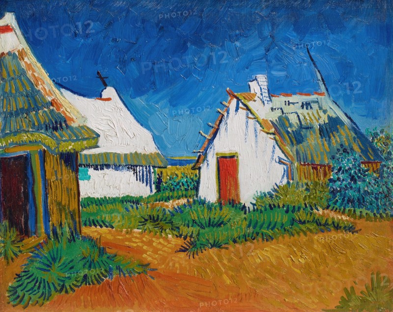 Three White Cottages in Saintes-Maries (1888)