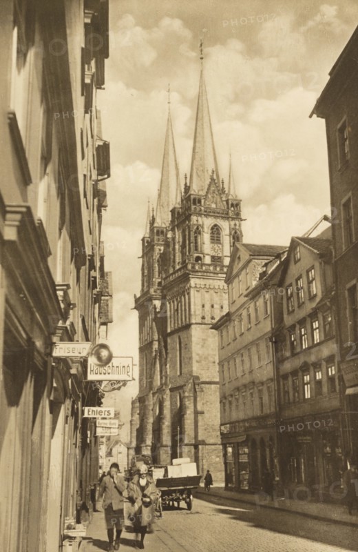 Germany, Kassel, view of Saint Martin Church, 1940 circa