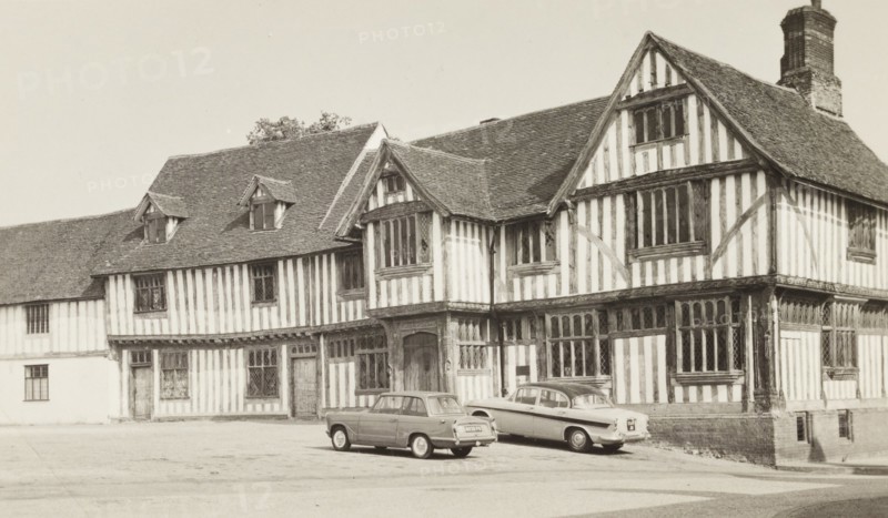 United Kingdom, Lavenham, The Guidehall timber framed medioeval building, 1960 circa