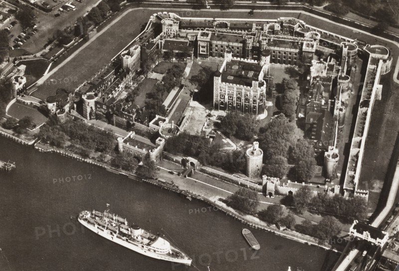 United Kingdom, Air view Tower of London, 15th August 1961