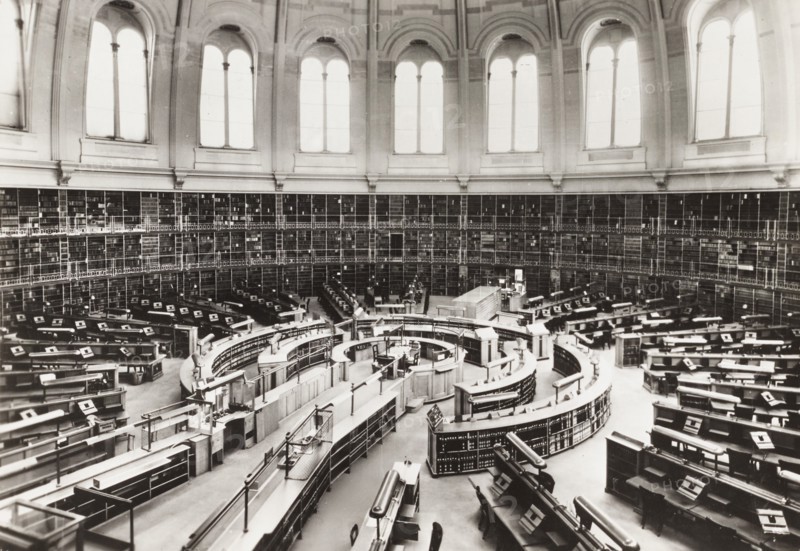 United Kingdom, Round Reading Room at the The British Museum, by architect Sydney Smirke, London 1924 circa