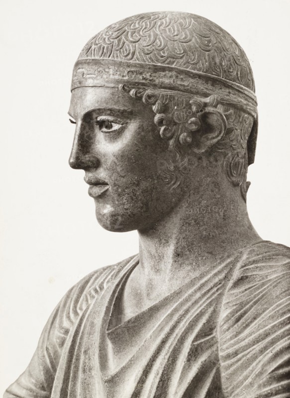 Greece, The Bronze Charioteer Statue at the Delphi Museum, 1961 circa