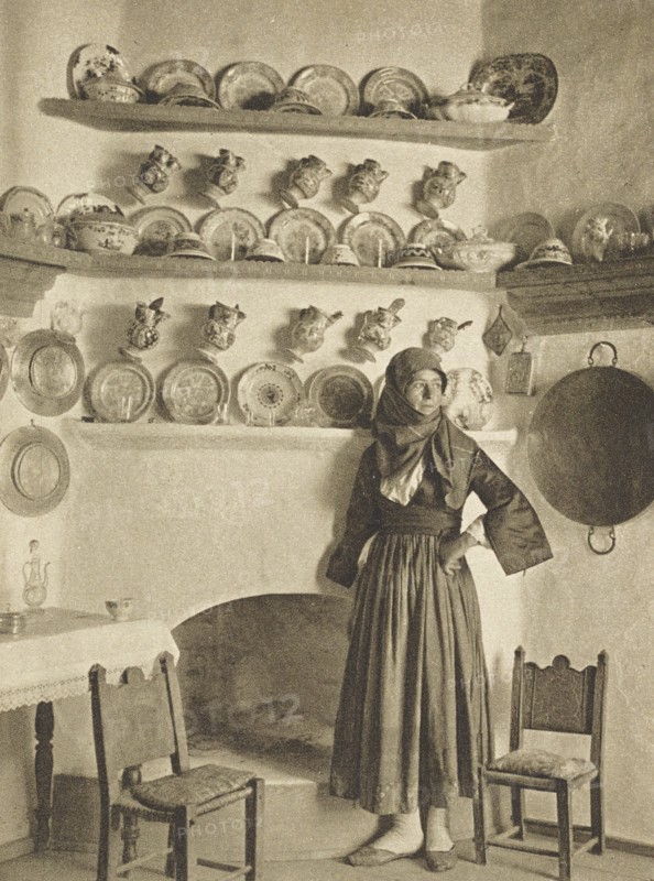 Greece, Island of Skyros, Woman in traditional costume, 1960 circa