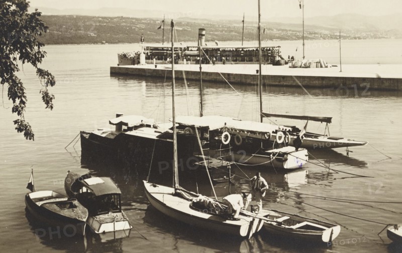 Italy, Stresa, boat on Maggiore Lake, 1930 circa