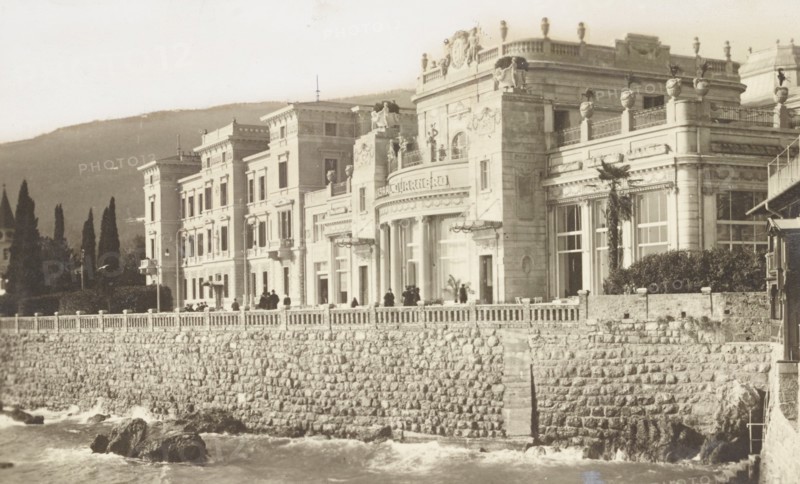 Jugoslavia, Croatia, The Hotel Kvarner and Café Quarnero in Abbazia, Opatija, 1930 circa