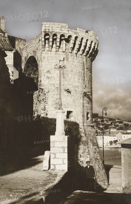 Jugoslavia, Korcula island, Kanavelic or Barbarigo Tower in Croatia, 1940 circa