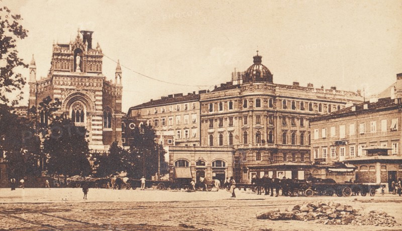 Croatia, Fiume Cesare Battisti Square, 1913 circa