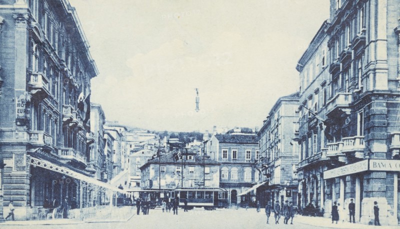 Croatia, Fiume City Dante Square, 1925 circa