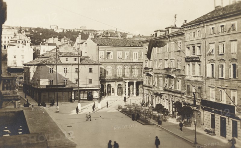 Croatia, Fiume City Dante Square, 1927 circa