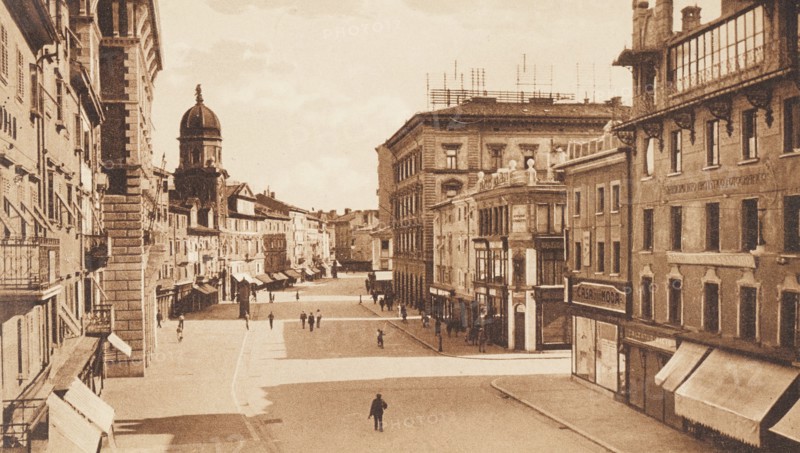 Croatia, Fiume City, King Vittorio Emanuele III Avenue, 1913 circa