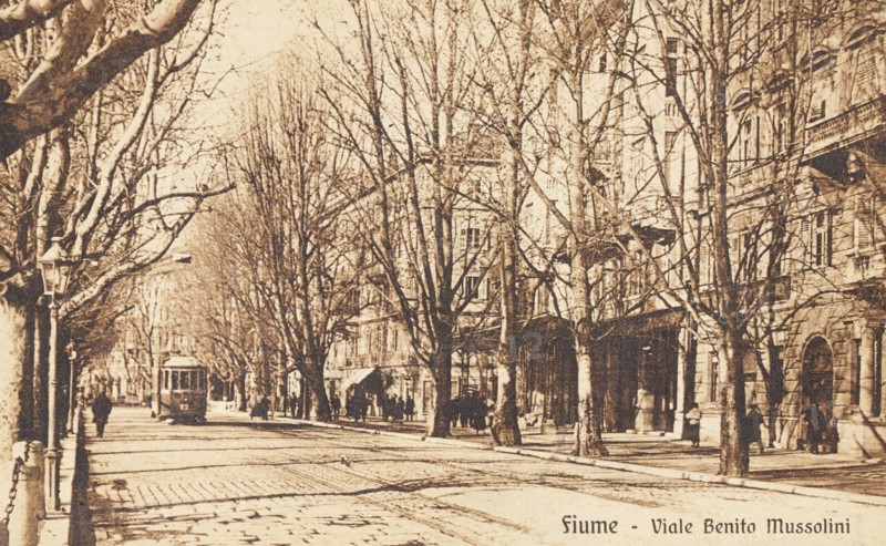 Croatia, Fiume City, Benito Mussolini avenue, 1924 circa