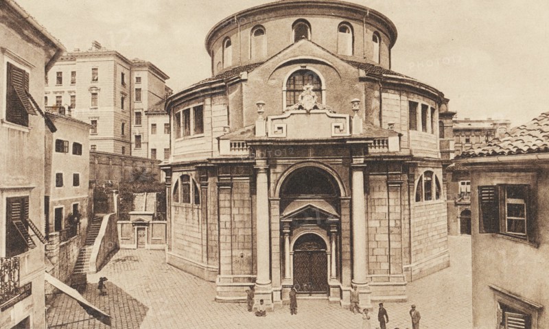 Croatia, Fiume, St. Vitus Cathedra, The church is famous for being the only monumental-sized Baroque rotunda built in Croatian territory, 1925 circa