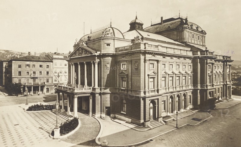 Croatia, Fiume, Croatian National Theatre Ivan pl. Zajc, opened in 1885 and designed by architects Fellner & Helmer