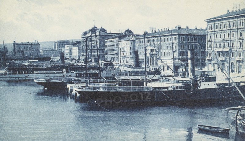 Croatia, Fiume, The Harbour, Riva Emanuele Filiberto, 1927 circa