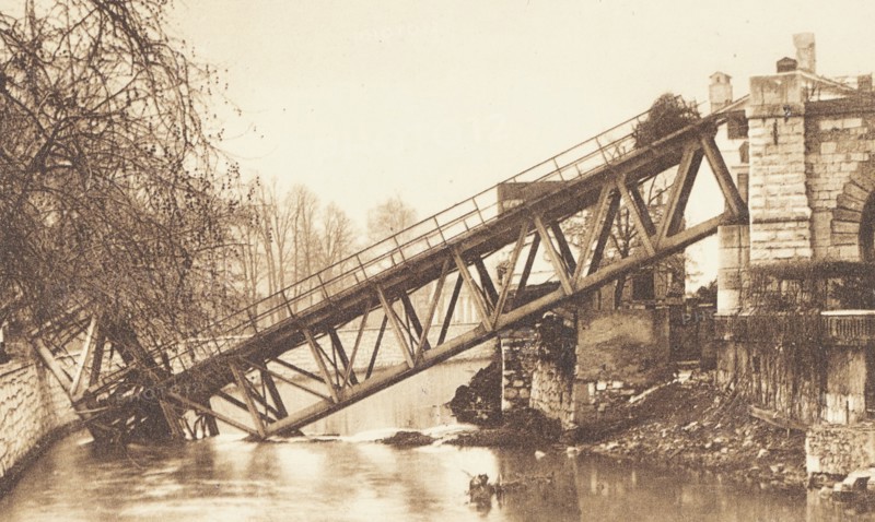 Croatia, Fiume, the Railway Bridge over the Eneo during the Five Days of Fiume, the period between December 24 and 29, 1920 when it was blown up