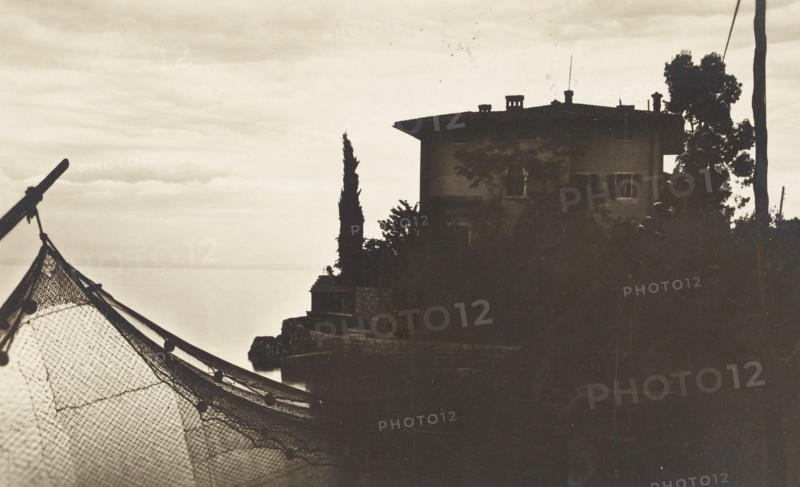 Croatia, fishermen nets in Ica a little fishermen village nearby Abbazia, Opatija, Florida Pension, 1910 circa