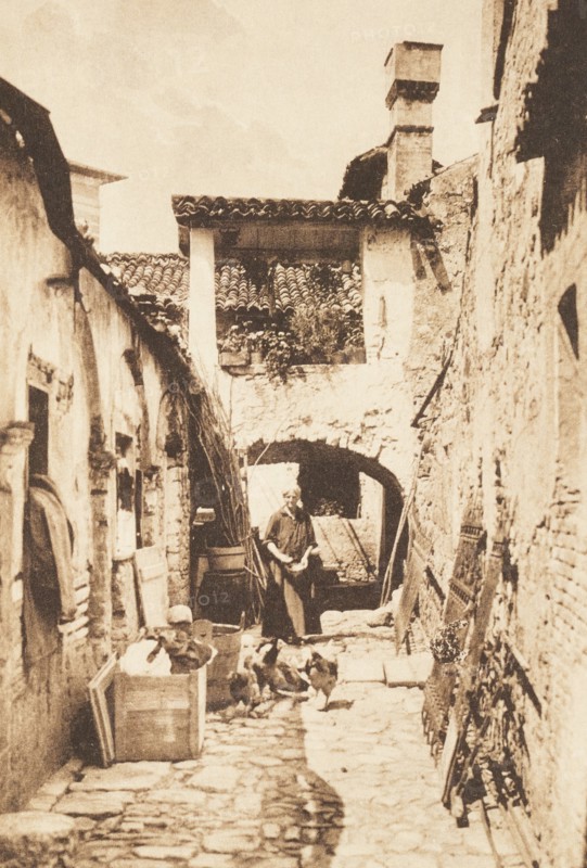 Croatia, Parenzo, Courtyard in Villa Diana, 1920 circa