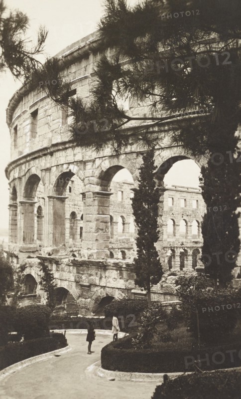 Croatia, view of the Pula arena, 1910 circa