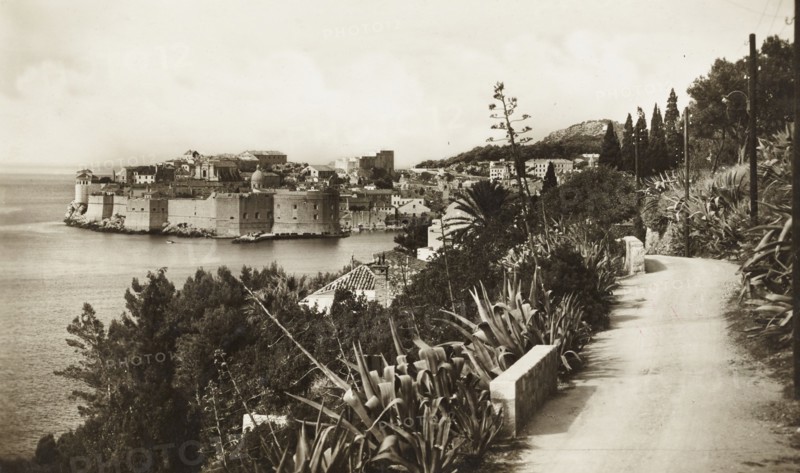 Croatia, view of Dubrovnik, Ragusa, 1950 circa