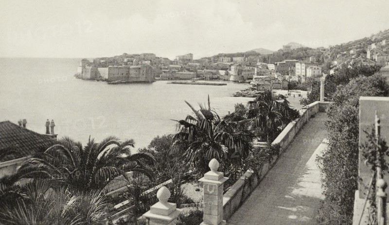 Croatia, view of Dubrovnik, Ragusa, 1950 circa