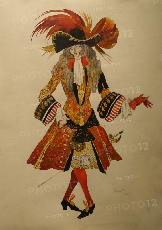Costume sketch for Prince Charming for Tchaikovsky's ballet The Sleeping Princess