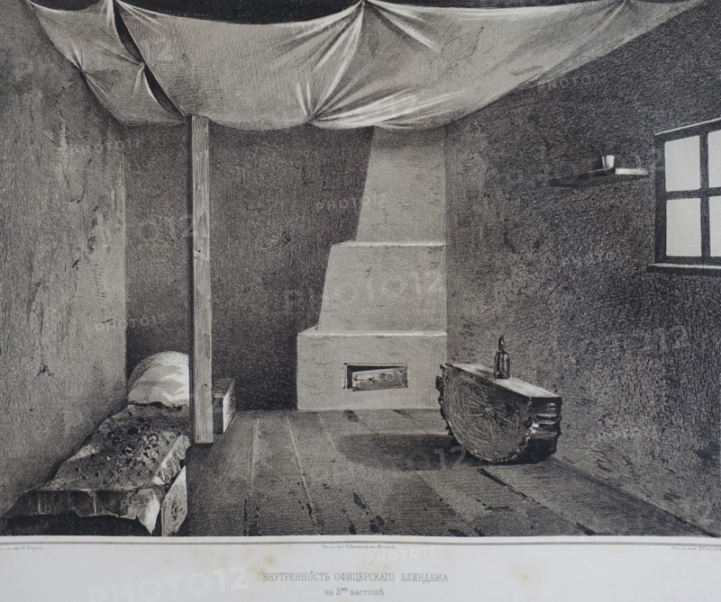 The interior of the officer's dugout at the 5th Bastion