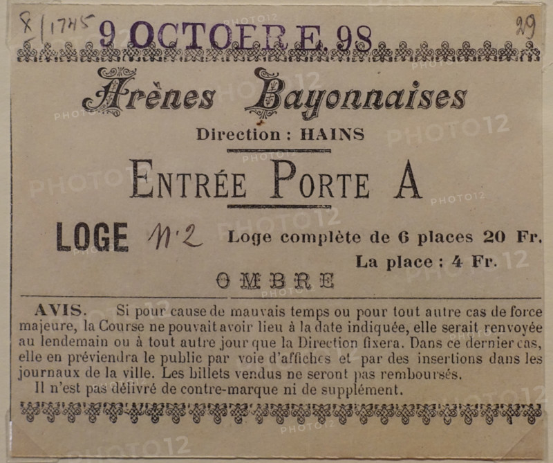 Tickets for bullfights in Bayonne