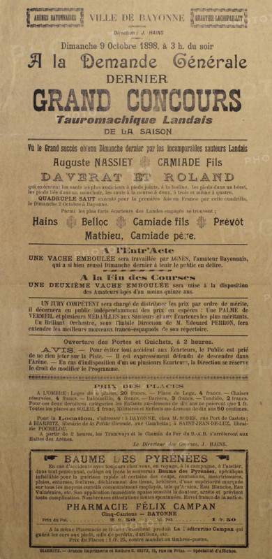 Advertisement for Bullfights