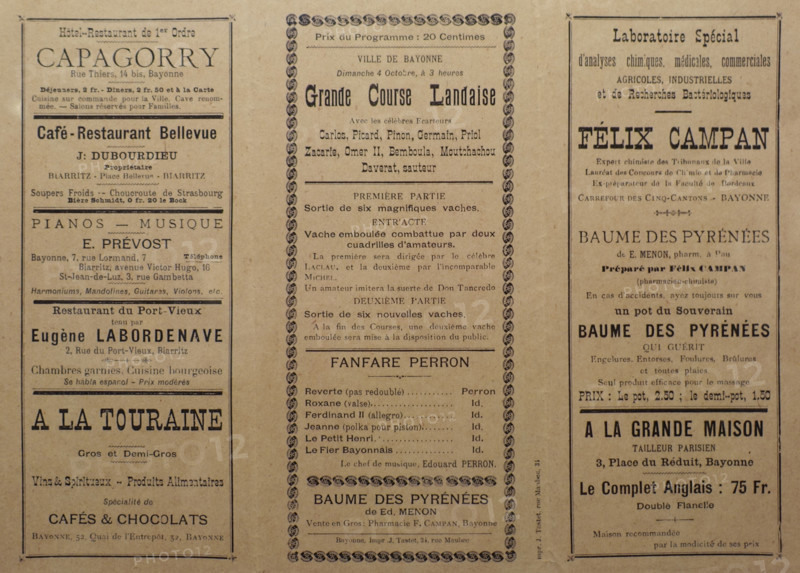 Advertisement for Bullfights