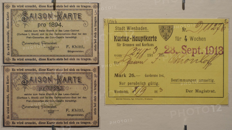 Tourist cards for entry to mineral fountains and spa houses