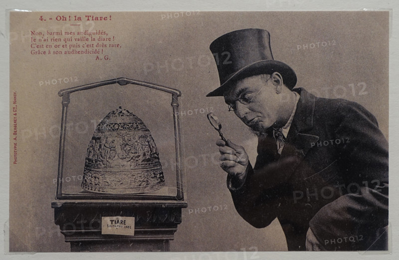 French satirical postcard from the series Oh! The Tiara!  Early 20th century