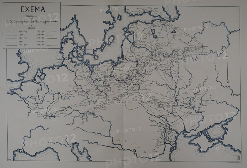 The Map of the campaigns of Her Majesty's Life Guards Cuirassier Regiment