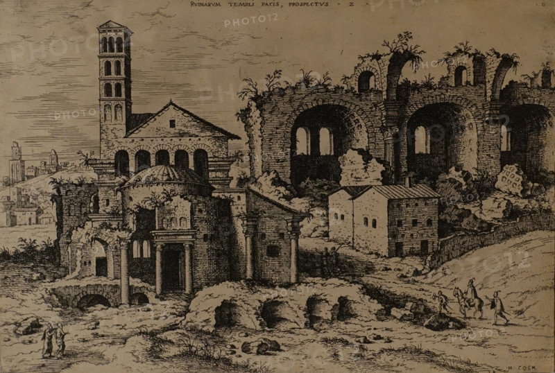 Ruins of the Templum Pacis (Second view of the Temple of Romulus and the Basilica of Constantine)