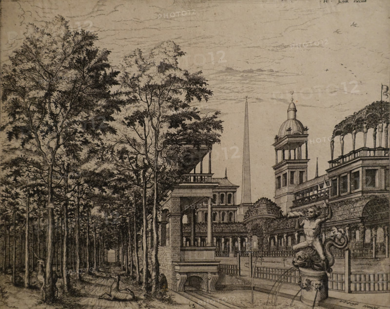 Architectural fantasy with a palace