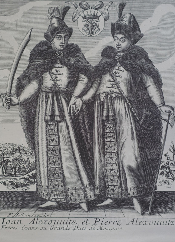 Tsar Ivan Alekseevich (1666-1696) and Tsar Peter Alekseevich (1672-1725)
