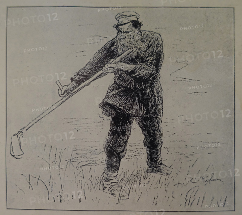 Leo Tolstoy (1828-1910) is working